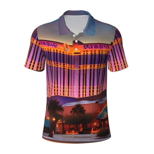 Chemise respirante décontractée Las Vegas Sunset pour le sport et le bureau homme