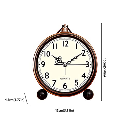 Reloj de mesa retro con péndulo para escritorio y dormitorio 6