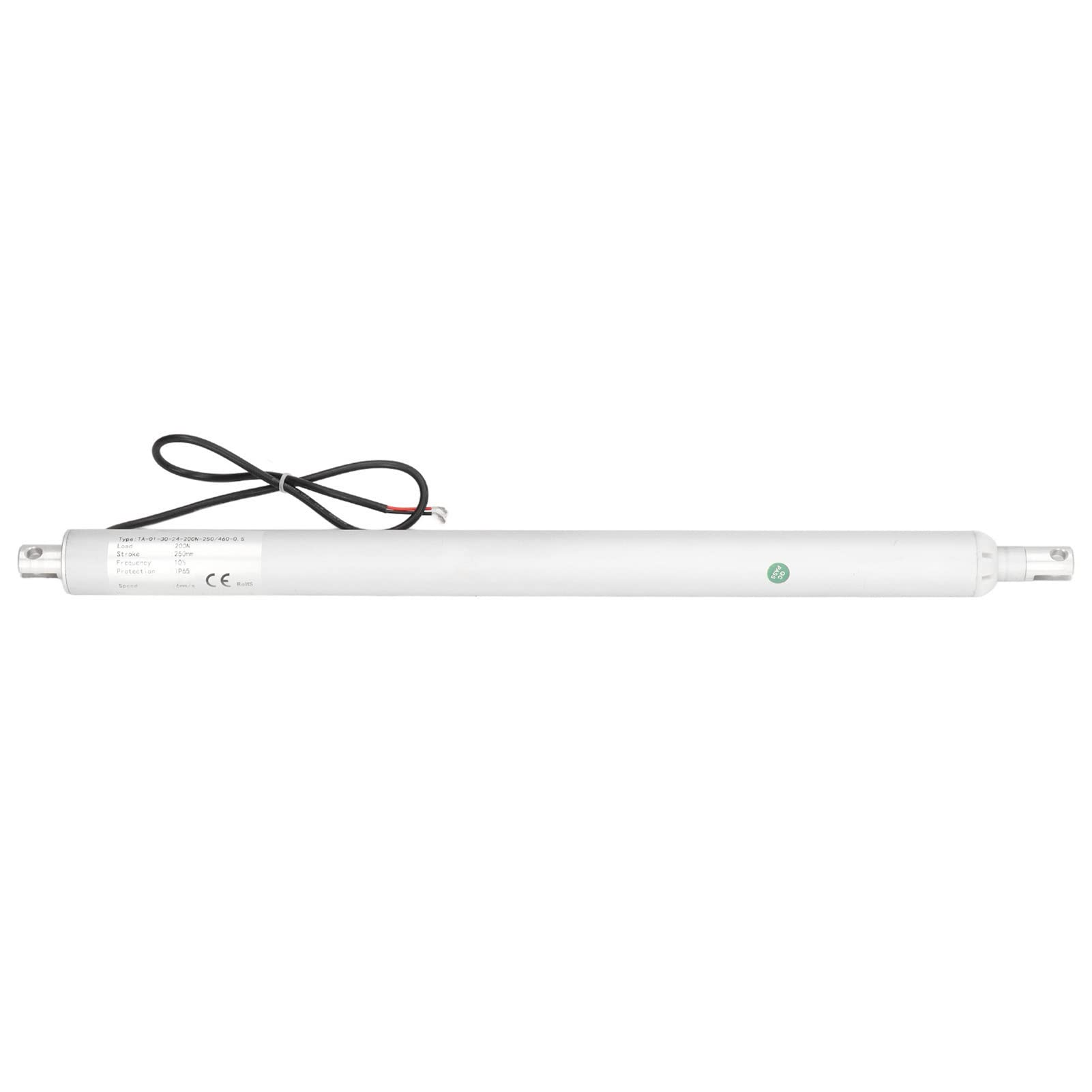 Siłownik elektryczny, skok 250 mm, mini siłownik liniowy z wbudowanym wyłącznikiem krańcowym, silnik prądu stałego IP65 do łóżek medycznych i krzeseł podnoszących