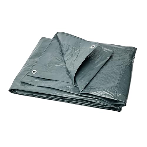 Garronda Abdeckplane 2x4 m 120 g/m² Plane wasserdicht mit Ösen UV-beständig reißfest schimmelresistent Tarp PP Gewebeplane für Gartenmöbel Auto Holz GD-0162 Grau