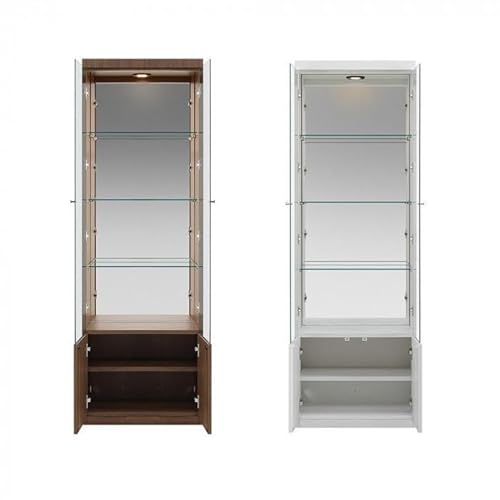 ミュージアム 幅60cm コレクションボード コレクション棚 ガラス棚 高級 大川家具 壁面収納 LEDライト [開梱設置]