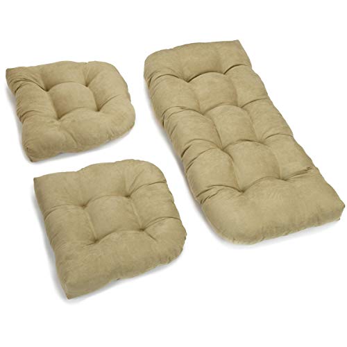 Blazing Needles Micro Suede 19-Inch by 19-Inch by 5-1/2 Throw Pillow, Sage, Set of 2