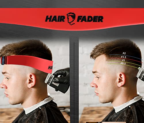 Hair Fader - Adjustable Neckline Shaving Template And Fading Guide For Diy Home Hair Trimming And Hair Cutting Guide, Curved Silicone Headband, Easy And Fast Buzz, Taper, Fade Guidelines For Clippers #TOP1