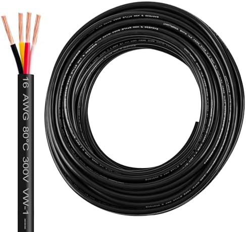 16 Gauge Wire 4 Conductor,16 AWG Electrical Wire Stranded PVC Cord Oxygen-Free Copper Cable,200FT 4 Core Pure Copper Flexible Cable Wire for LED Lamp Lighting Strips Automotive (16AWG-4C, 200FT)…