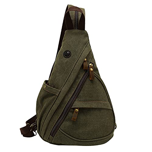 Mochila de hombro para mujer y hombre: bolso de lona casual para viajes