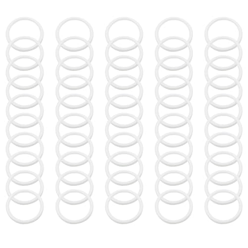 50 Pack Plastic Rings Hoops for Crafts, 3 Inch Dream Catcher Rings, Macrame Hoops Ring, Floral Round Ring Hoop, Wreaths Craft Hoops for DIY Hanging Craft Home Car Wedding Decorations