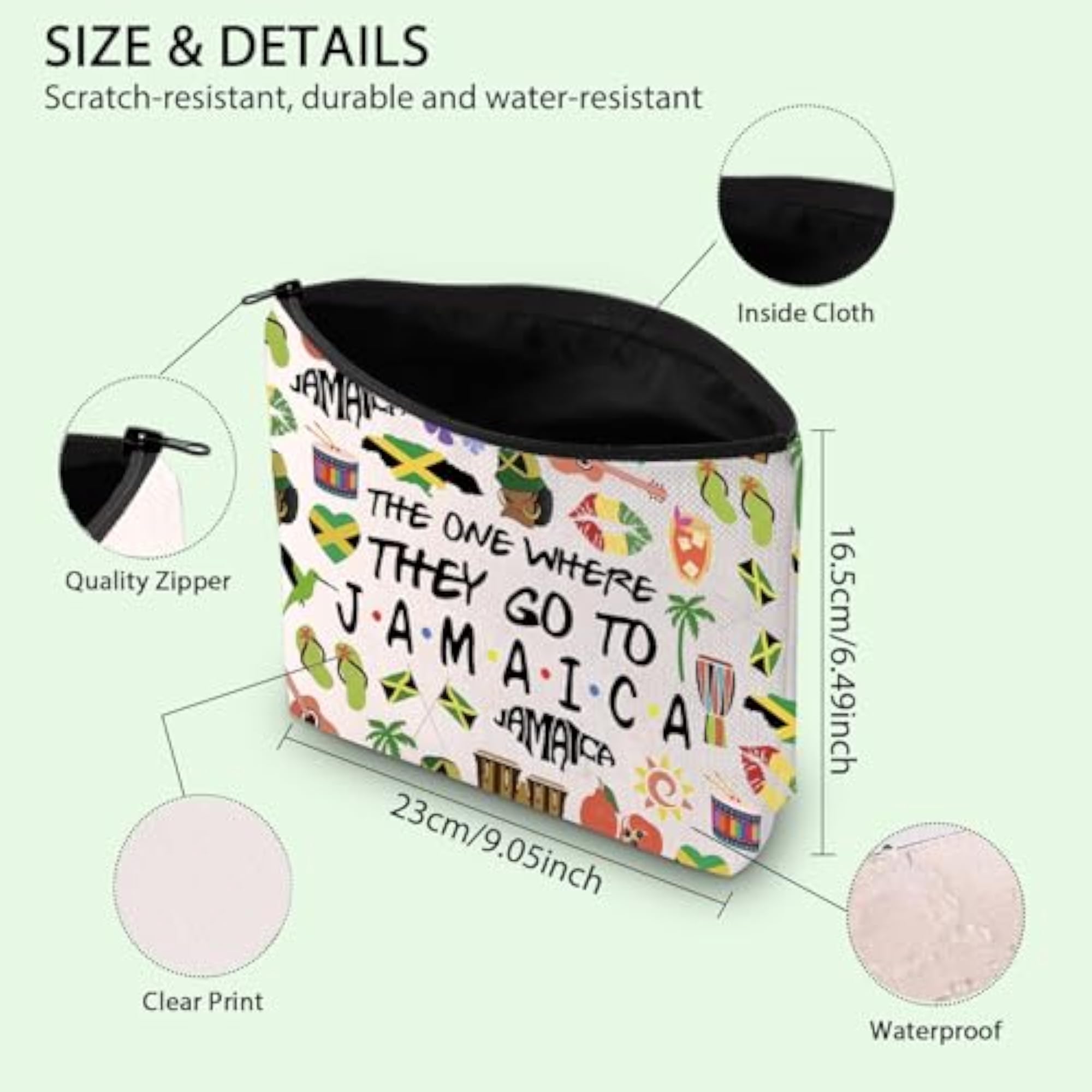 Jamaica Trip Makeup Bag, Travel Gift