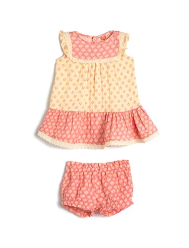 Robe sans manches anti-irritation en coton souple avec bas assortis pour bébé