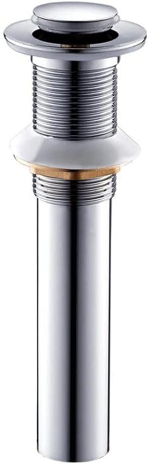 Bathroom Accessories Up Drain Chrome Basin Sink Waste Sink Drain Strainer with/Without Overflow(C)