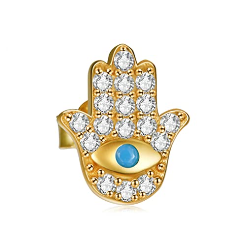 Argent sterling 925 boucle d'oreille mono cœur écluse