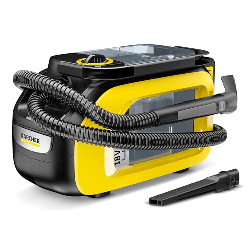 Kärcher SE 3-18 Compact Cordless Vacuum Cleaner (Integrated Spray Hose, Extra Wash and Crevice Nozzle for Upholstery Cleaning, 75 mm Width, Flush Function, Car Cleaning, without Battery and Charger)