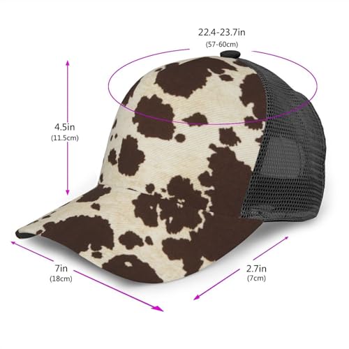 Gorra Trucker Estampada de Vaca Ajustable para Mujeres y Hombres miniatura 2