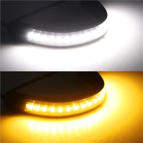 Luces de giro para motocicleta de 12V con anillo intermitente bicolor ámbar y blanco 6