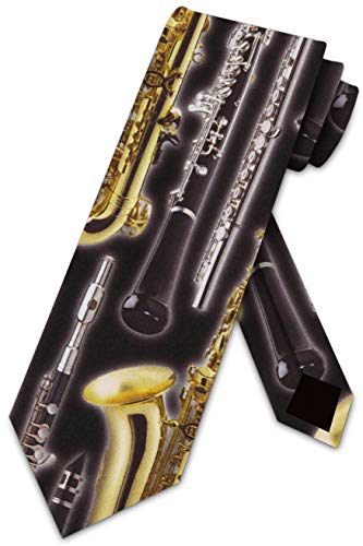 Three Rooker Woodwind Instruments Tie Mens Neckties #TOP25