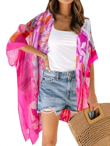 Image of Moss Rose Women Summer Bikini Kimono Bathing Suit Cover Ups for Swimwear