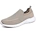 konhill Chaussures de Hommes Baskets à Enfiler - Chaussures Légères Confortable Respirant Baskets Tennis Gym Mesh EU46 Kaki
