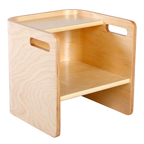 Image of ECR4Kids Bentwood Multipurpose Toddler Cube Chair, Montessori Furniture, Natural
