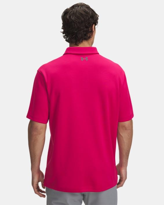 Image of Under Armour Men's Tech Polo Noble Gold /Pitch Gray Small Tall