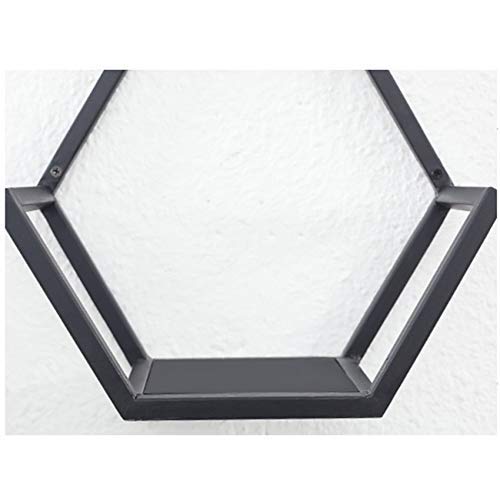 INDIAN DECOR 1212 Wall Shelf Small Metal Frame Flower Pot Holder Clapboard Bookcase Living Room Display Stand 3