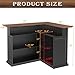 GDLF L Shaped Home Bar Cabinet with Fridge Space, Oversized Modern Basement Bar Table, 67