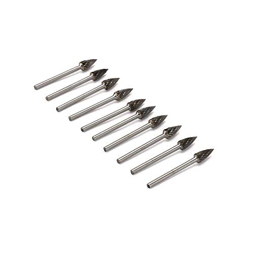 Set 10 Piezas Fresas Carburo Tungsteno Mango 3mm Cabeza 6mm miniatura 6