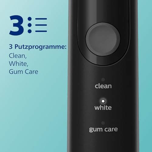 Philips Sonicare ProtectiveClean 5100 elektrische Zahnbürste, Schallzahnbürste mit 3 Putzmodi, Drucksensor, Timer, Reiseetui, UV-Reinigungsgerät, Schwarz, Modell HX6850/57 – Bild 7