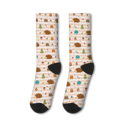 Women's and Men's Crew Athletic Socks Middle Calf Socks Novelty Cozy Casual Socks3