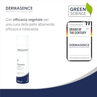 DERMASENCE Polaneth Shampoo 200 ml, Shampoo idratante per cute secca, molto secca e tendente al prurito, Shampoo lenitivo adatto a soggetti con dermatite atopica.