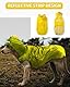 HSIXHAF Regenjacke Haustier Regenmantel mit Kapuze, Einstellbare Hunderegenmantel, Hundemantel Wasserdicht, Reflektierend Regencape, Regenjacken für Klein Hunde,Teddy, Dackel, S, Gelb