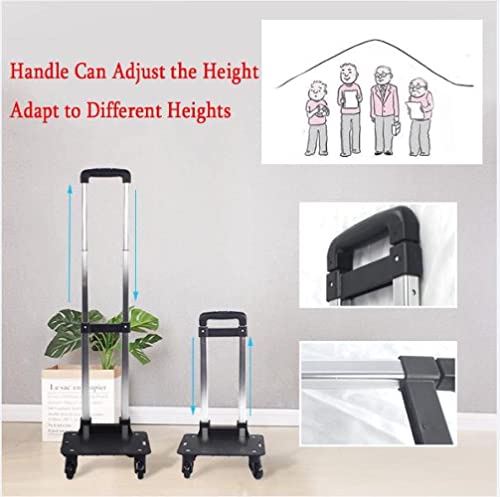 Tragbarer Trolley / Faltbarer Einkaufstrolley / 2 Räder abnehmbare Tasche und verstellbare Griffhöhe, Belastbarkeit 40… – Bild 5