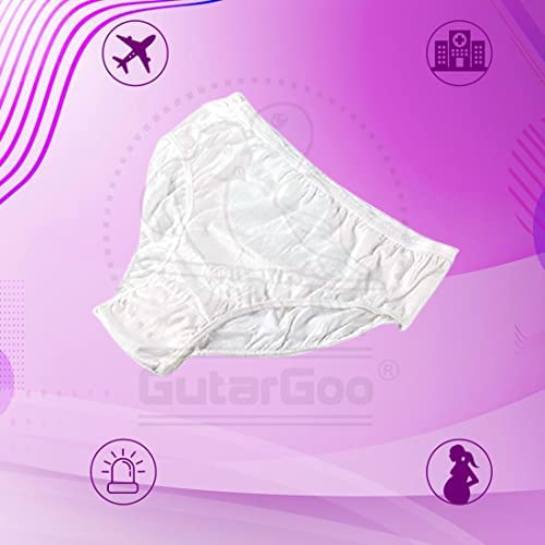 Image of Women's Cotton Disposable Underwear White Bra & Panty Maternity Massage Centre Beauty Parlour Underpants Hospitals Hotels waxing Salons