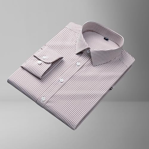 Camisa de botones sin arrugas masculina para evitar el planchado 6