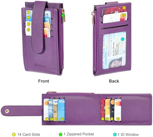 Chelmon Women's RFID Slim Card Holder Wallet - 2