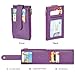 Women's RFID Slim Card Holder Wallet: Thin Bifold with Multi-Card Case & Zipper Coin Pocket Purse (Deep Purple)