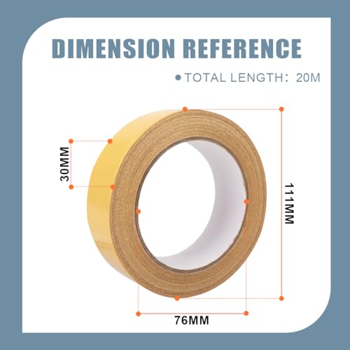 Innfeeltech 2 Rolls 30mm* 20m Double Sided Carpet Tape Heavy Duty Wide Mounting Tape, Stickt Fabric Tape for Wall Floor Carpet - Image 2
