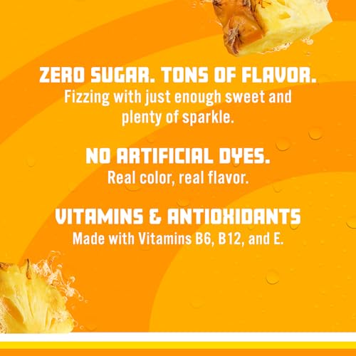 Image of Sparkling Ice LIFESAVERS Pineapple, Zero Sugar Flavored Sparkling Water, with Vitamins and Antioxidants, Low Calorie Beverage, 17 fl oz Bottles (Pack of 12)
