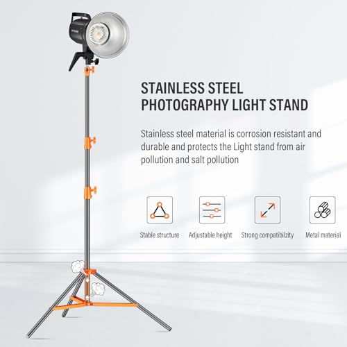 Image of Heavy Duty Light Stand 9.1ft /280cm All Metal Tripod Stand Max Loading:10KG