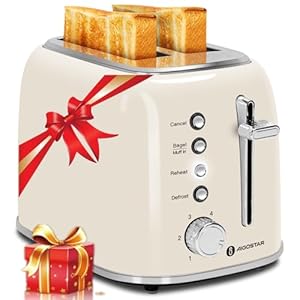 Aigostar Toaster 2 Slice, Retro Ext...