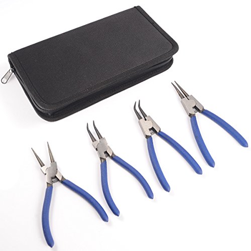 Preisvergleich Produktbild 4-tlg. Sicherungsring Zange Satz Sprengringzange Sprengringzangen Sprengring Sicherungsringzange Sicherungsring Zangen Set
