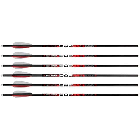 Killer Instinct Hypr Crossbow Bolts 20 inch (6 Pack). Measuring 290 Grains Without a tip, Use Your 100-150 Grain Field Tip or Broadhead to Pack Devastating Kinetic Energy for That Deadly Blow! Cover