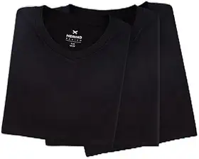 Kit Com 3 Camisetas Masculinas Básicas Slim Gola V