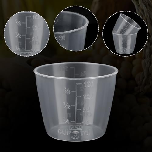 Set 3 vasos medidores de arroz 160 ml plástico miniatura 3