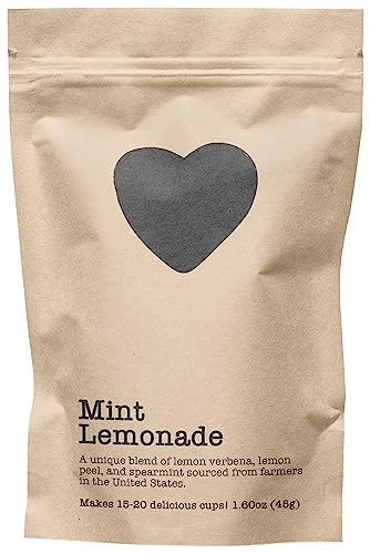 Mint Lemonade, 15-20 Servings, Eco-Conscious Zip Pouch, Caffeine Free, Pure Loose Leaf Tea Grown in America, 1.60 Ounce (Small) Mint Lemonade, 15-20 Servings, Eco-Conscious Zip Pouch, Caffeine Free, Pure Loose Leaf Tea Grown in America, 1.60 Ounce (Small)
