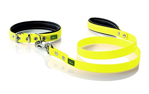Hunter Hundehalsband Convenience Comfort, Kunststoffmaterial, Neoprenpolsterung 65, neongelb