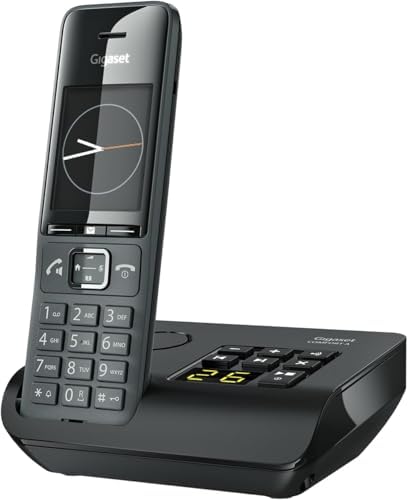 Gigaset Comfort 520A - Schnurloses DECT-Telefon mit Anrufbeantworter - Elegantes Design - Freisprechfunktion - Komfort Anrufschutz - Adressbuch mit 200 Kontakten,titan-schwarz [Deu
