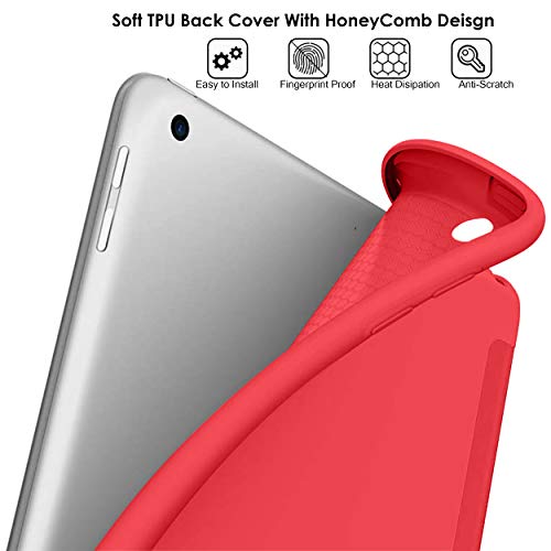 Image of DuraSafe Cases for iPad 10.2 9 8 7 2021 2020 2019 TPU Case A2602 A2604 MK2N3HN /A MK2P3HN /A A2603 A2605 MK663HN /A MK6A3HN /A MK693HN /A A2270 MYLC2HN /A MYL92HN /A A2428 A2429 A2430 A2197 MW762HN /A - Red