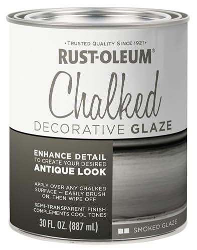 Image of Rust-Oleum 315883 Chalked Decorative Glaze, 30 oz, Semi-Transparent Smoked