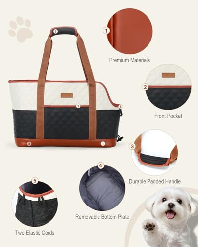Lekespring Hundetasche für Kleine Hunde 5kg, Tragetasche Katze Hundetragetasche Leichte, Hundetransportbox Dog Carrier Bag