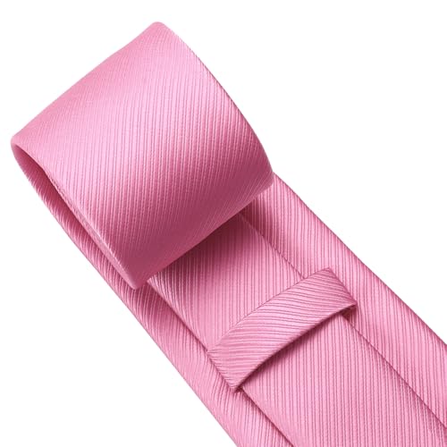 Image of KOOELLE Men's Ties Solid Pure Color Plain Neckties Formal Black Ties For Men