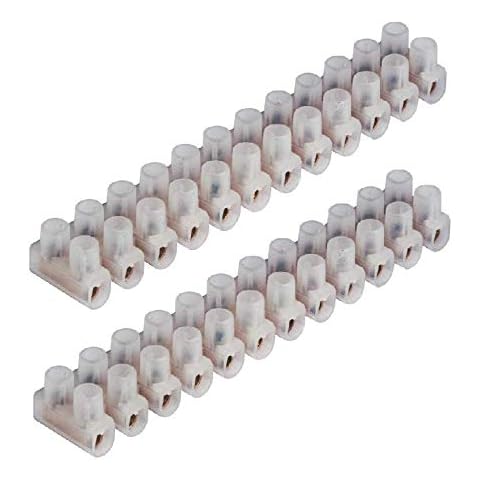 K M Electronics® 2 X 12 Way 3A 3 AMP Strip Connector Electrical Wire Terminal Choc Block Cover